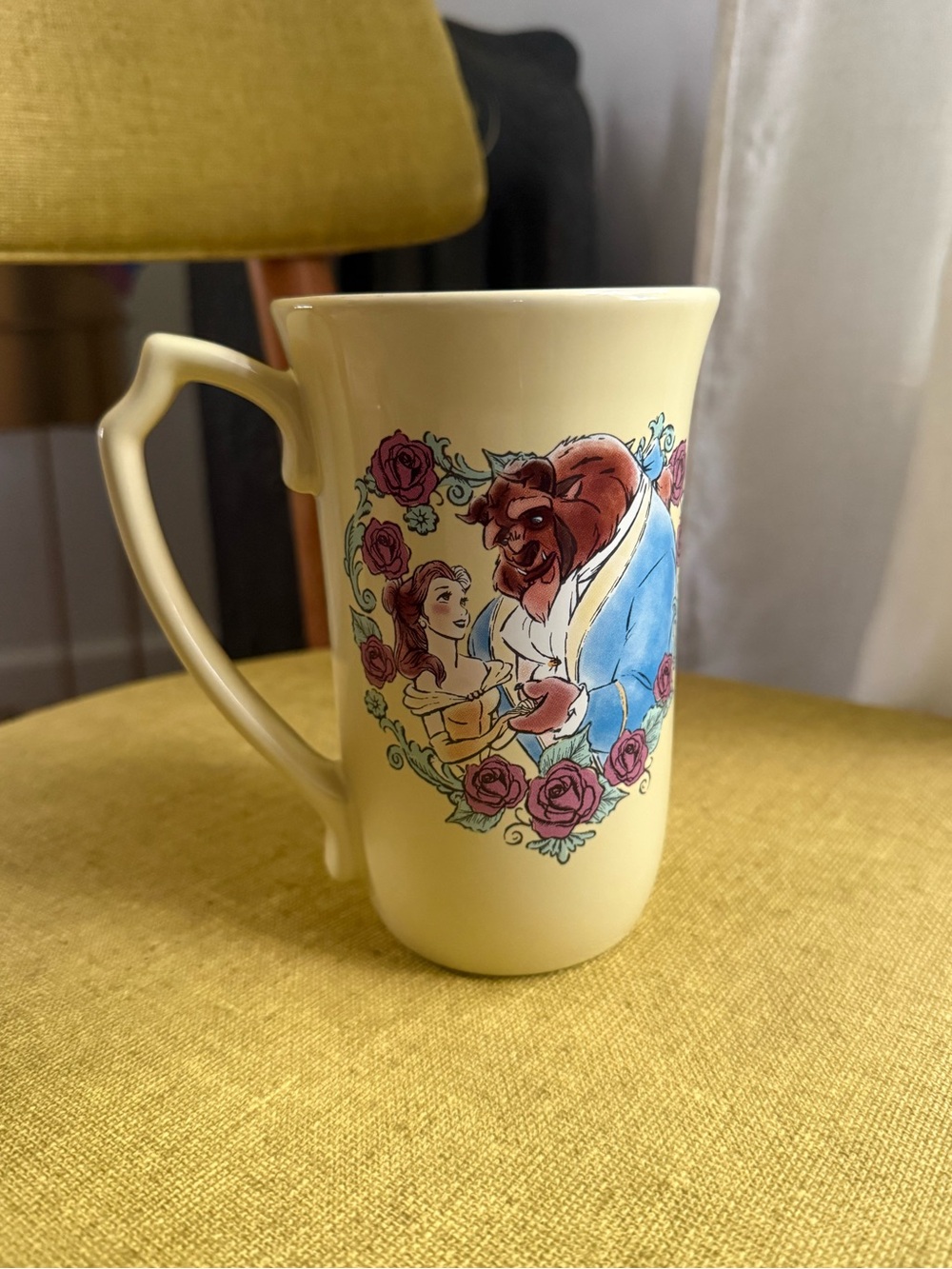 Disney Yellow Beauty and the Beast Character Mug